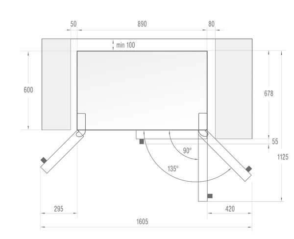 Gorenje NRS85728BL side-by-side refrigerator Freestanding – image 2