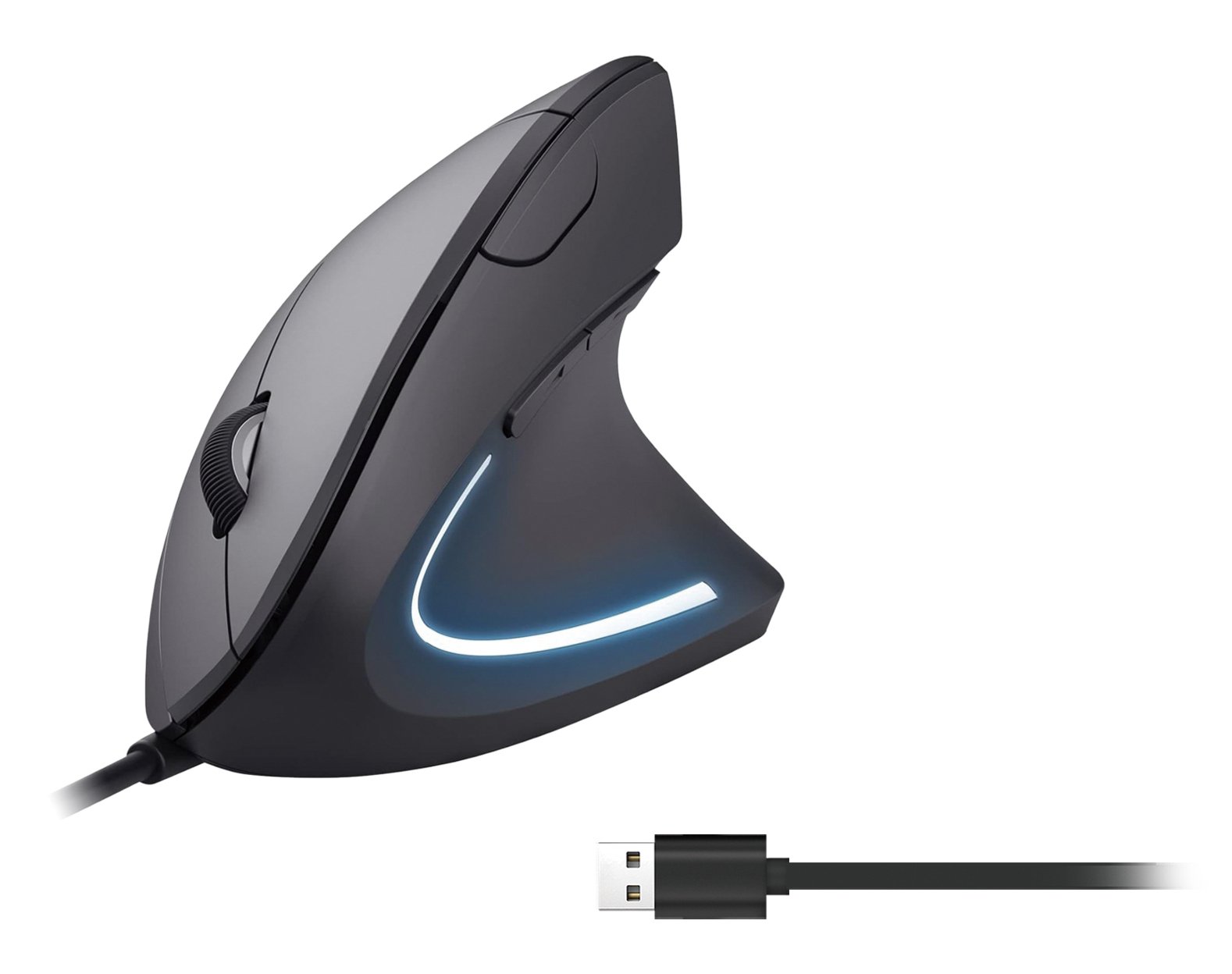 Equip Ergonomische Maus USB-A Stecker  1.80m Rechts  schwarz