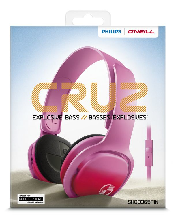 Philips O'Neill SHO3305FIN/28 headphones/headset Wired Head-band Calls/Music Pink – image 2