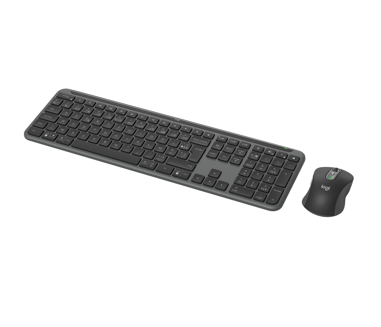 Logitech 920-012485 keyboard Mouse included Office RF Wireless + Bluetooth AZERTY French Graphite