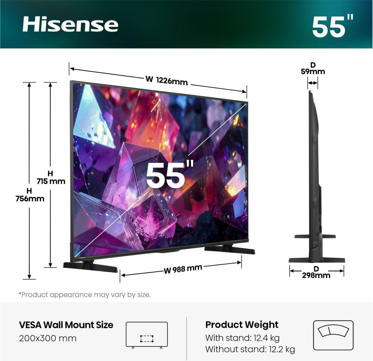 TV Hisense QLED 55E7S Pro 139 cm 2026 — photo 2