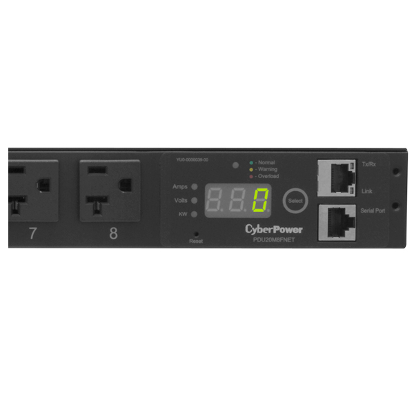 CyberPower PDU20M8FNET power distribution unit (PDU) 8 AC outlet(s) 1U Black – image 4