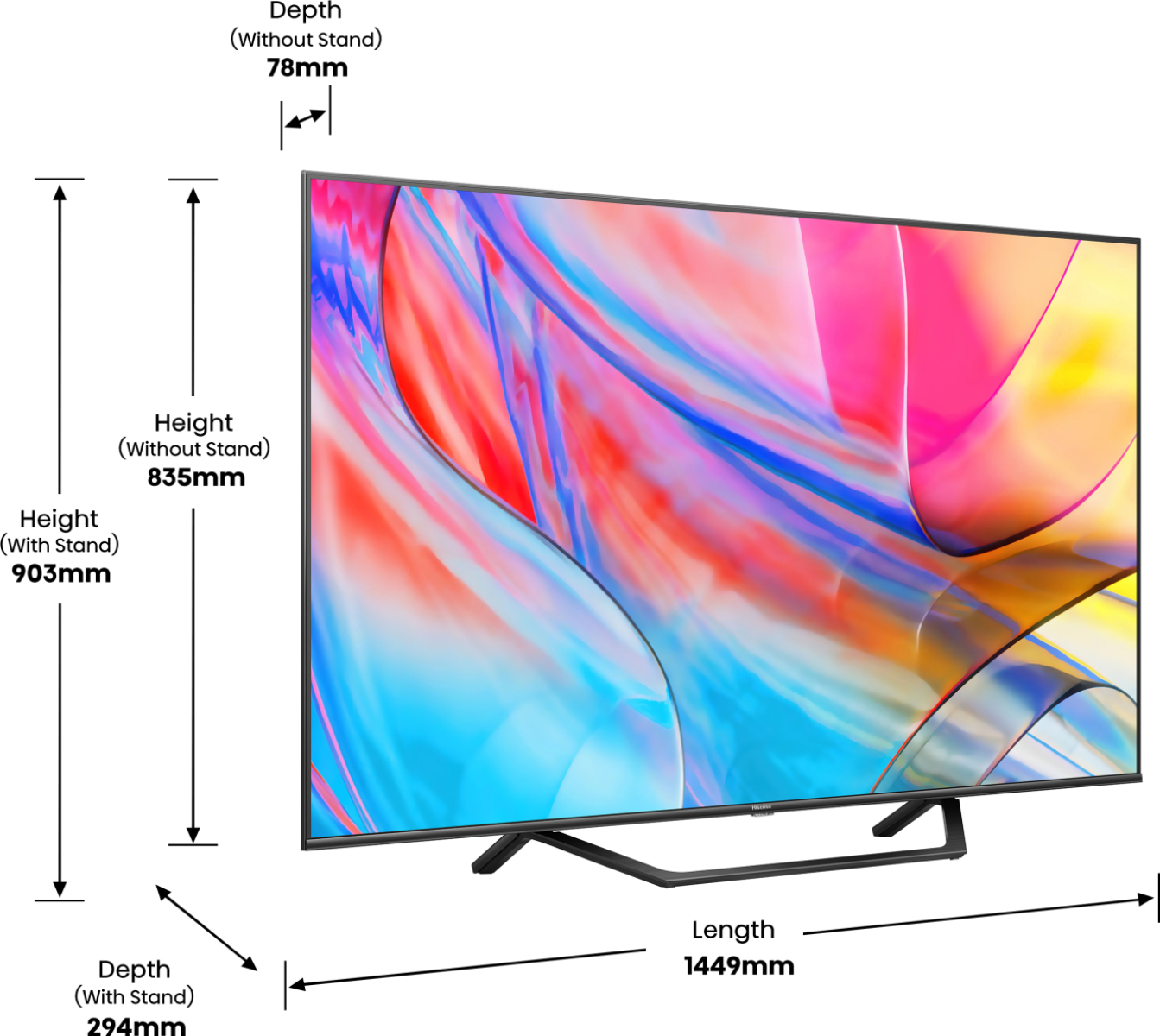 Hisense 65A79KQ 165.1 cm (65") 4K Ultra HD Smart TV Wi-Fi Anthracite 250 cd/m² – image 9
