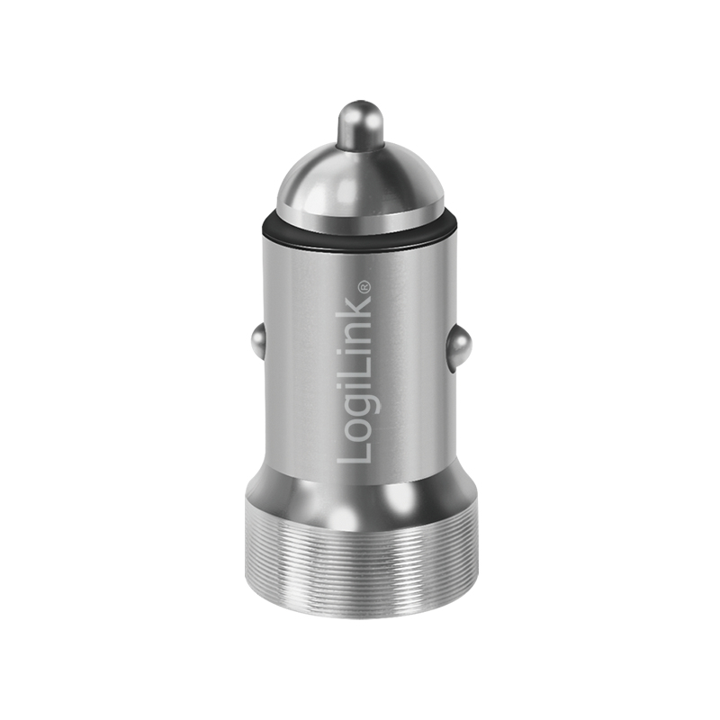 LogiLink PA0260 mobile device charger Smartphone, Tablet Aluminium, Silver Cigar lighter Fast charging Auto – image 2