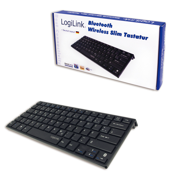 LogiLink ID0052 keyboard Bluetooth QWERTZ Black – image 2