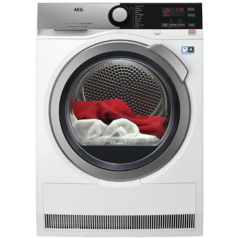 AEG T8DEE845R сушилка для белья Отдельно стоящий Фронтальная загрузка 8 kg Серебристый, Белый