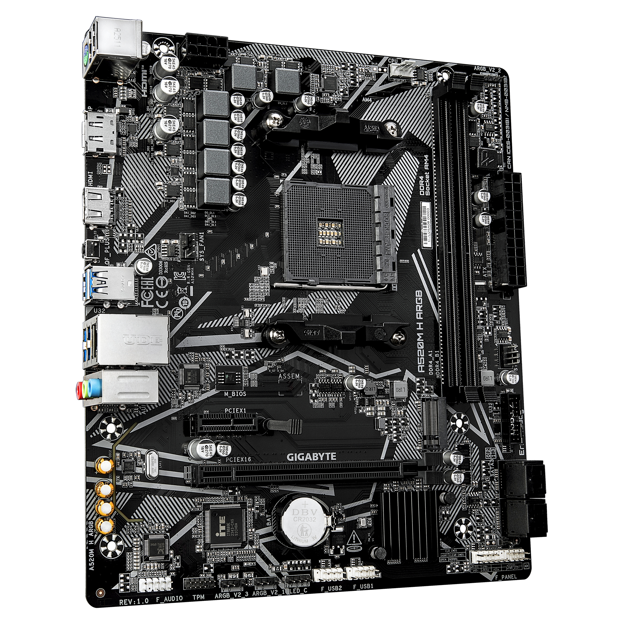 Gigabyte A520M H ARGB               (A520,AM4,mATX,DDR4) Mainboards AMD