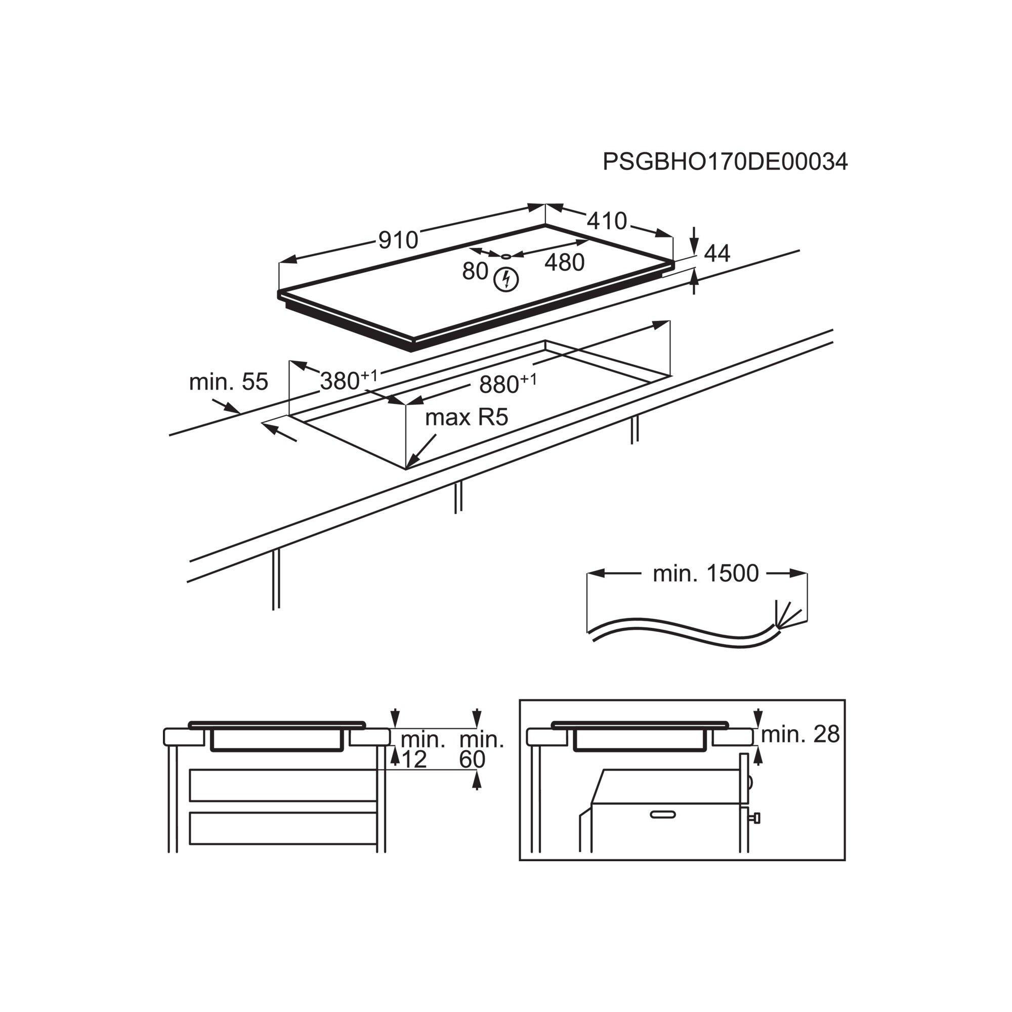 Electrolux EIT913 hob Black Built-in – image 2