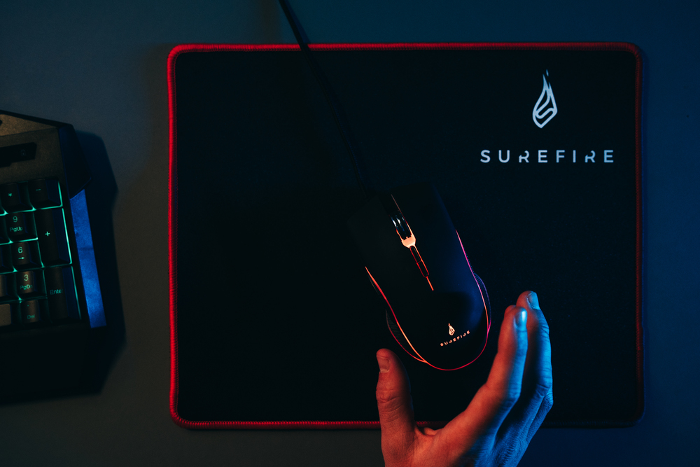 SureFire 48825 keyboard Mouse included Gaming USB QWERTZ German Black – image 5