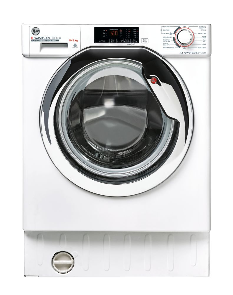 Hoover H-WASH 300 LITE HBDS585D1ACE-80 washer dryer Built-in Front-load White