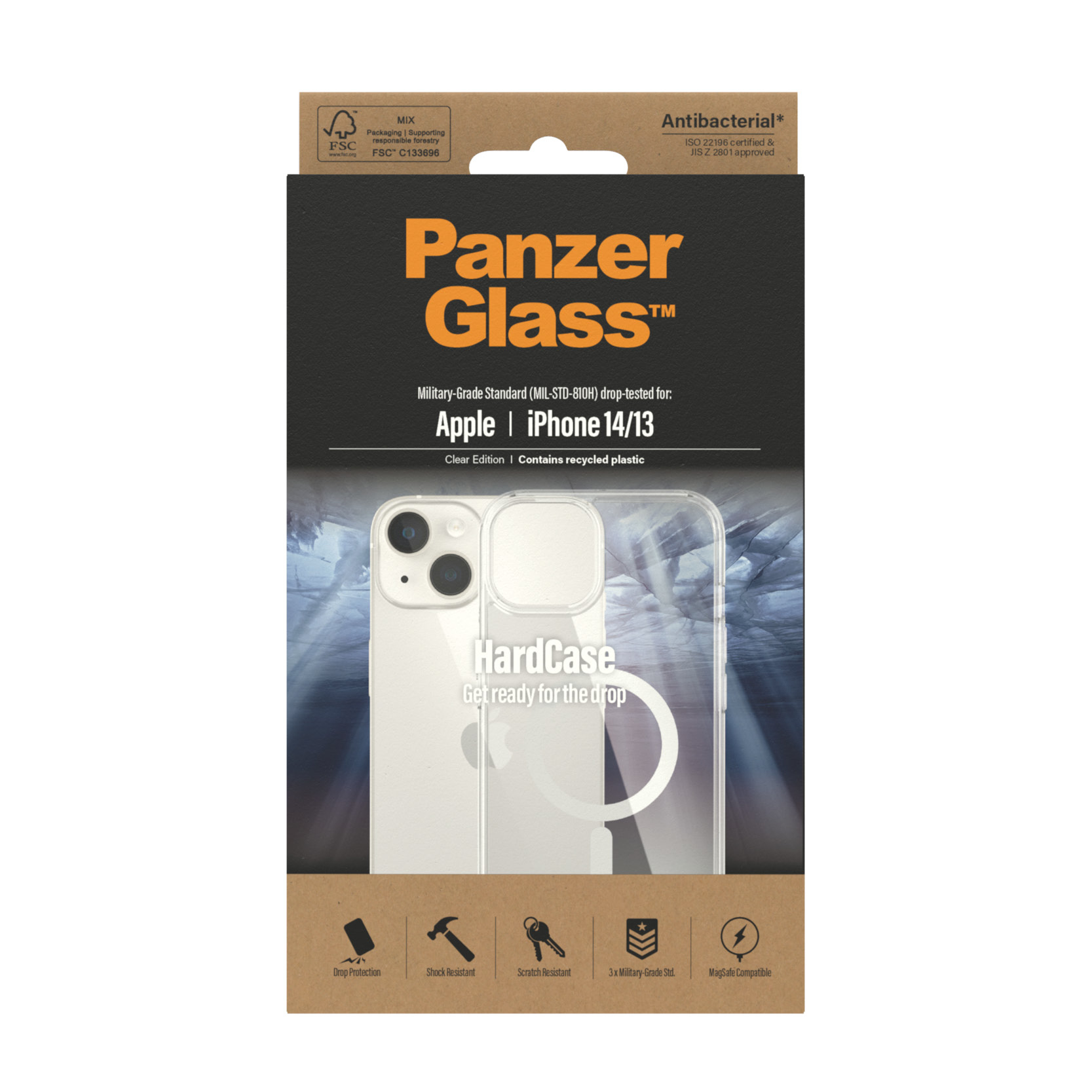 PanzerGlass® HardCase Transparent w. White MagSafe iPhone 14 | 13 – image 3