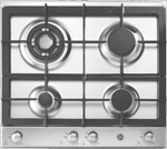 Hoover HGF6044XGH hob Stainless steel Built-in Gas 4 zone(s)