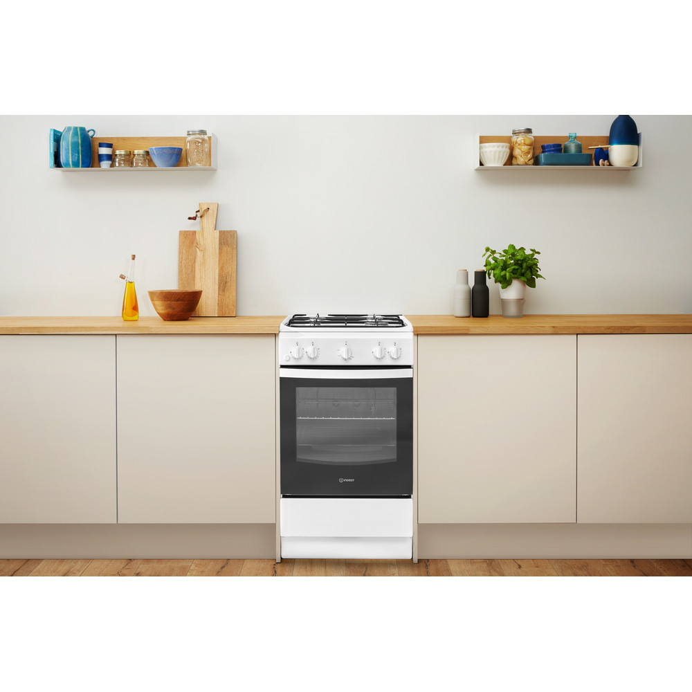 Indesit IS5G0KMW/E cooker Freestanding cooker Gas White – image 4