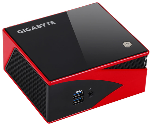 GIGABYTE GB-BXA8G-8890 PC/workstation barebone USFF Black, Red A8-5557M Socket FP2 (µBGA-827) – image 1