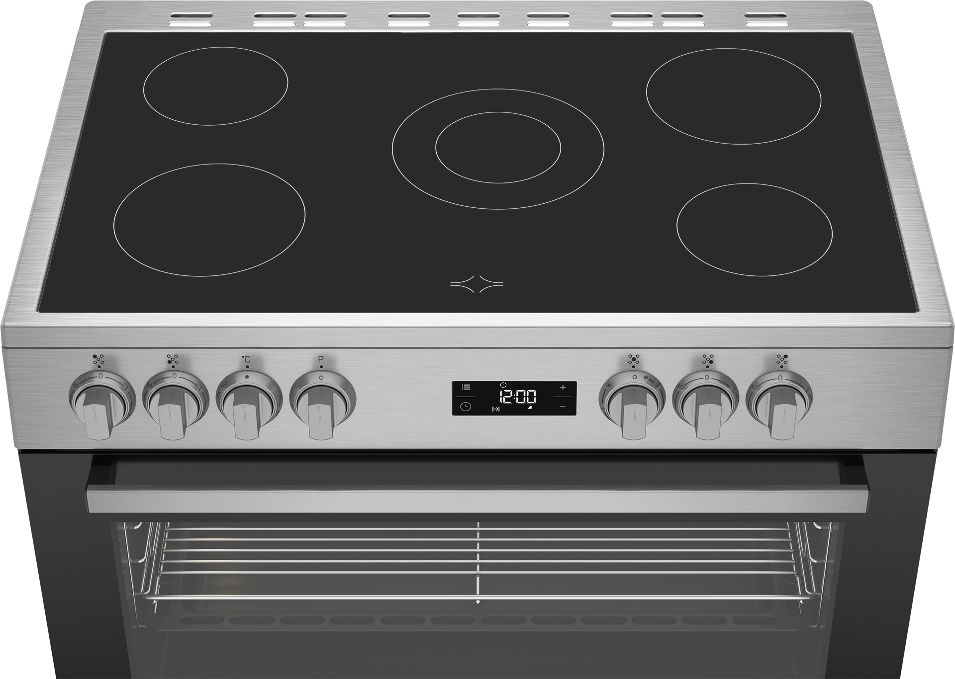 Beko GF17300GXNS 90cm Single Oven Range Cooker with 5 Zone Ceramic Hob – image 3