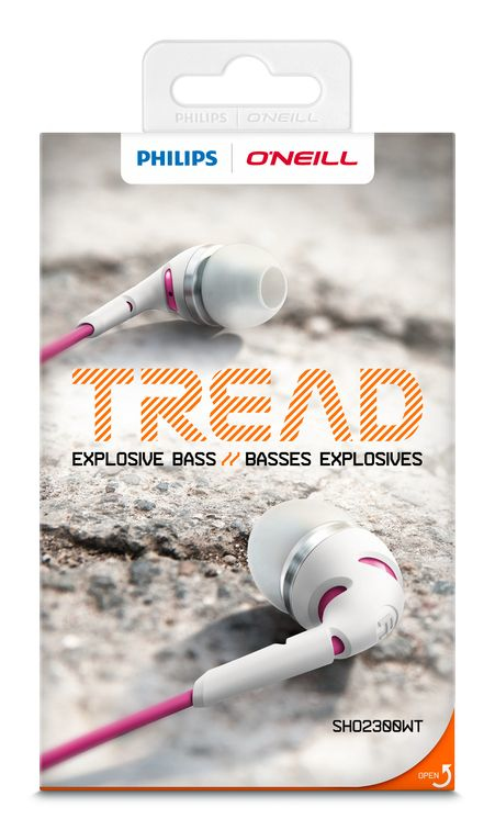 Philips O'Neill SHO2300WT/00 headphones/headset Wired In-ear Pink, White – image 3