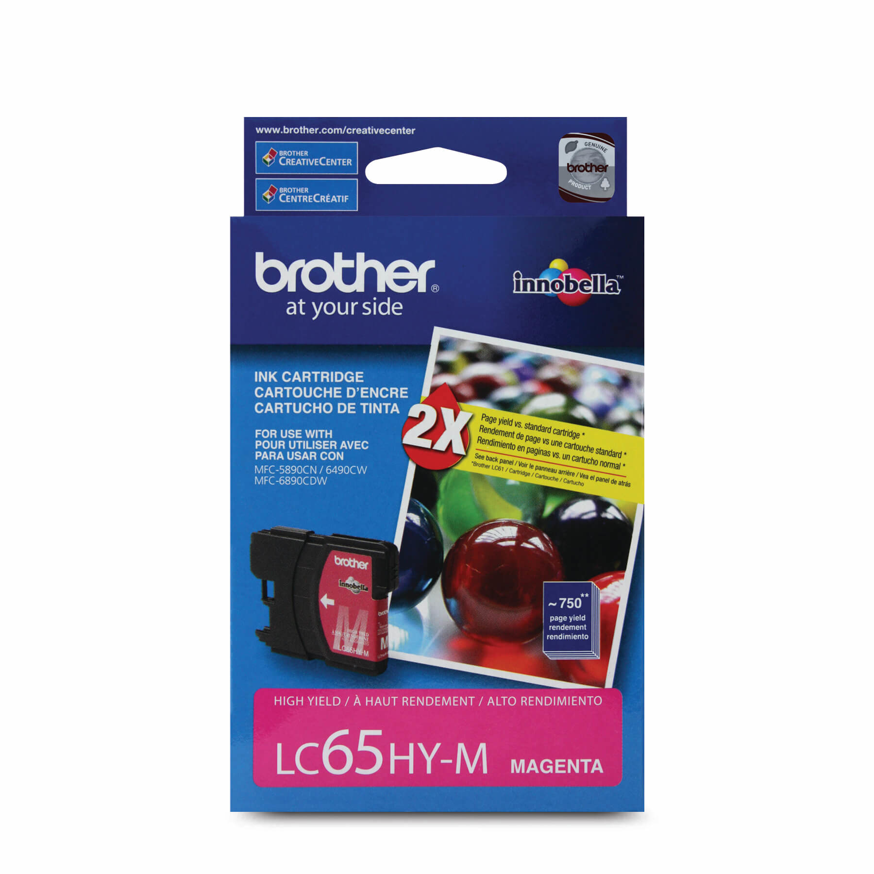 Brother LC-65HYMS ink cartridge Original High (XL) Yield Magenta