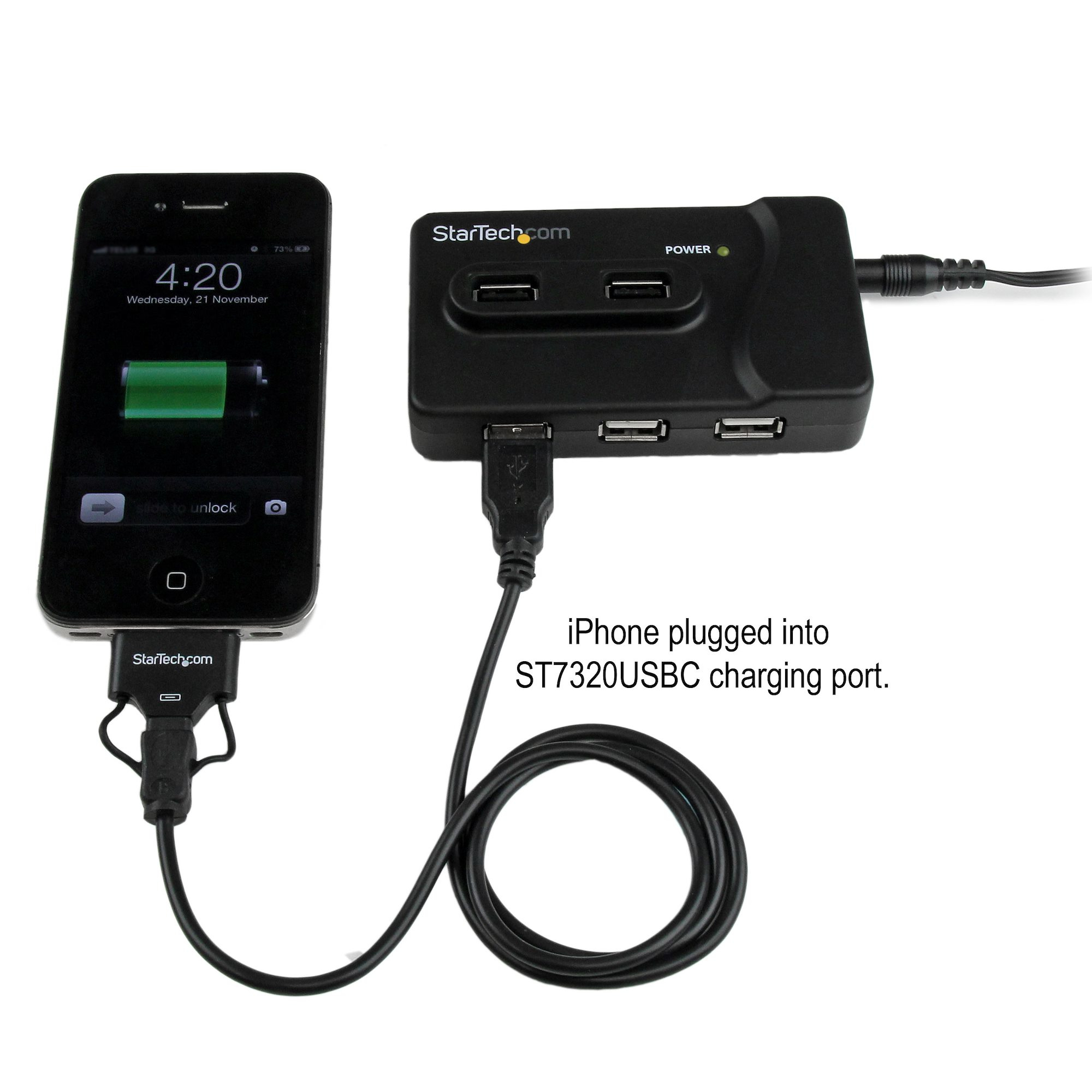 StarTech.com 6 Port USB 3.0 / USB 2.0 Combo Hub with 2A Charging Port – 2x USB 3.0 & 4x USB 2.0 – image 5