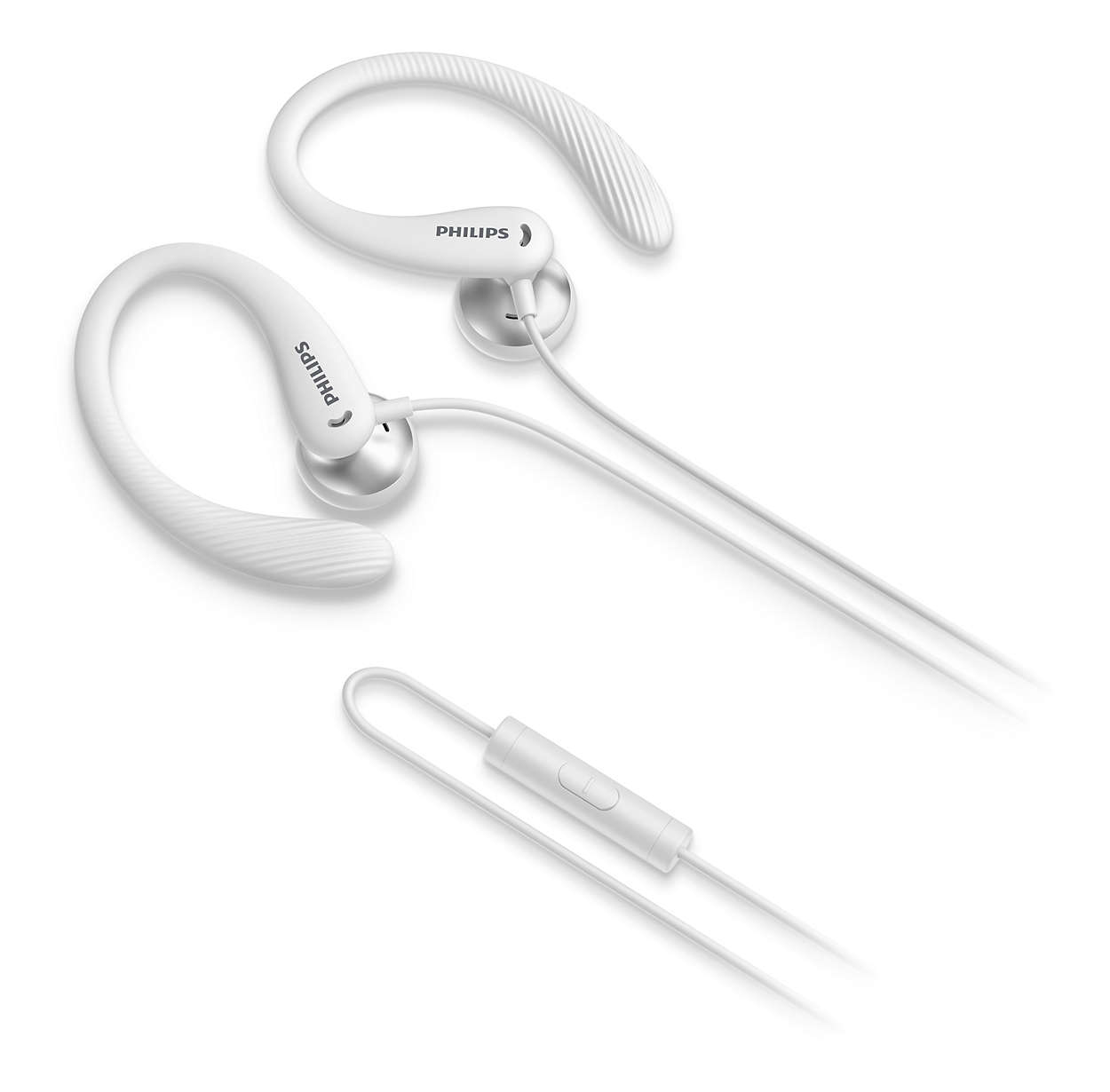 Philips TAA1105WT/00 headphones/headset Wired Ear-hook, In-ear Sports White – image 2