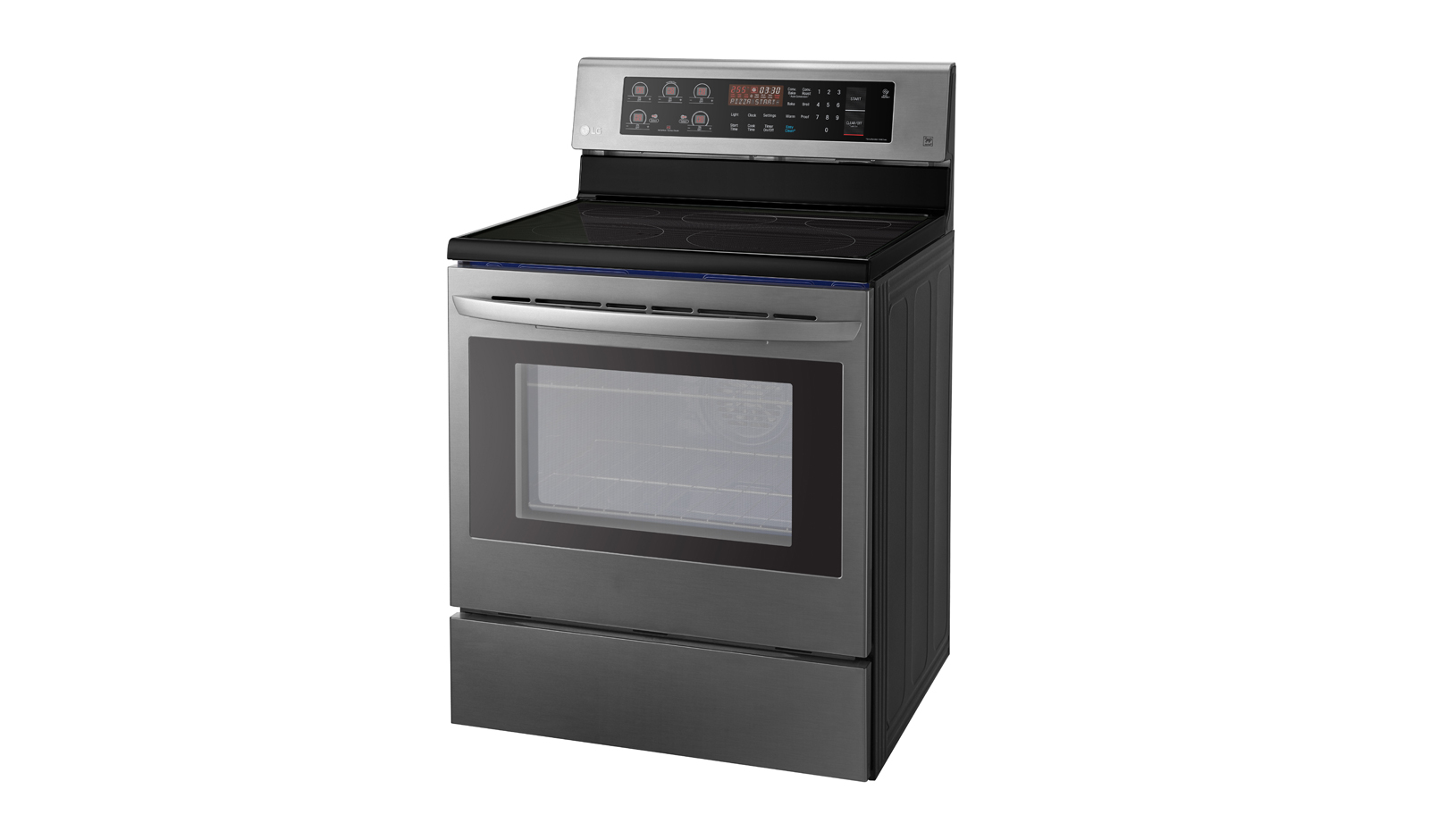 LG LRE3193BD cooker Freestanding cooker Electric Zone induction hob Black, Stainless steel – image 5