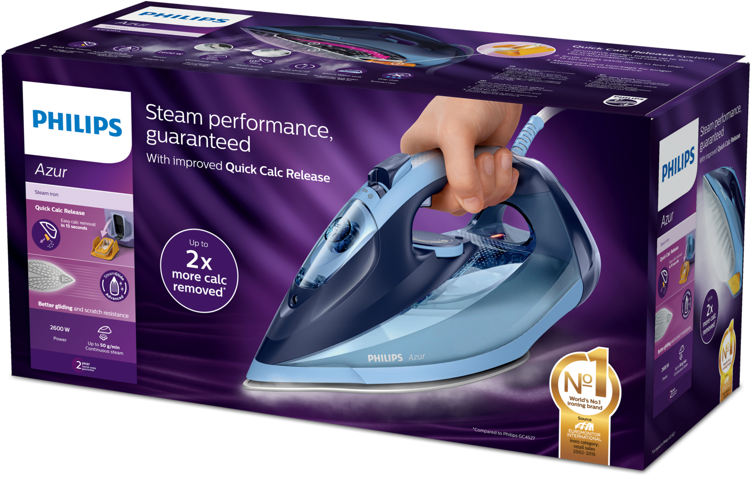 Philips Azur GC4564/23 iron Steam iron SteamGlide Advanced – image 3