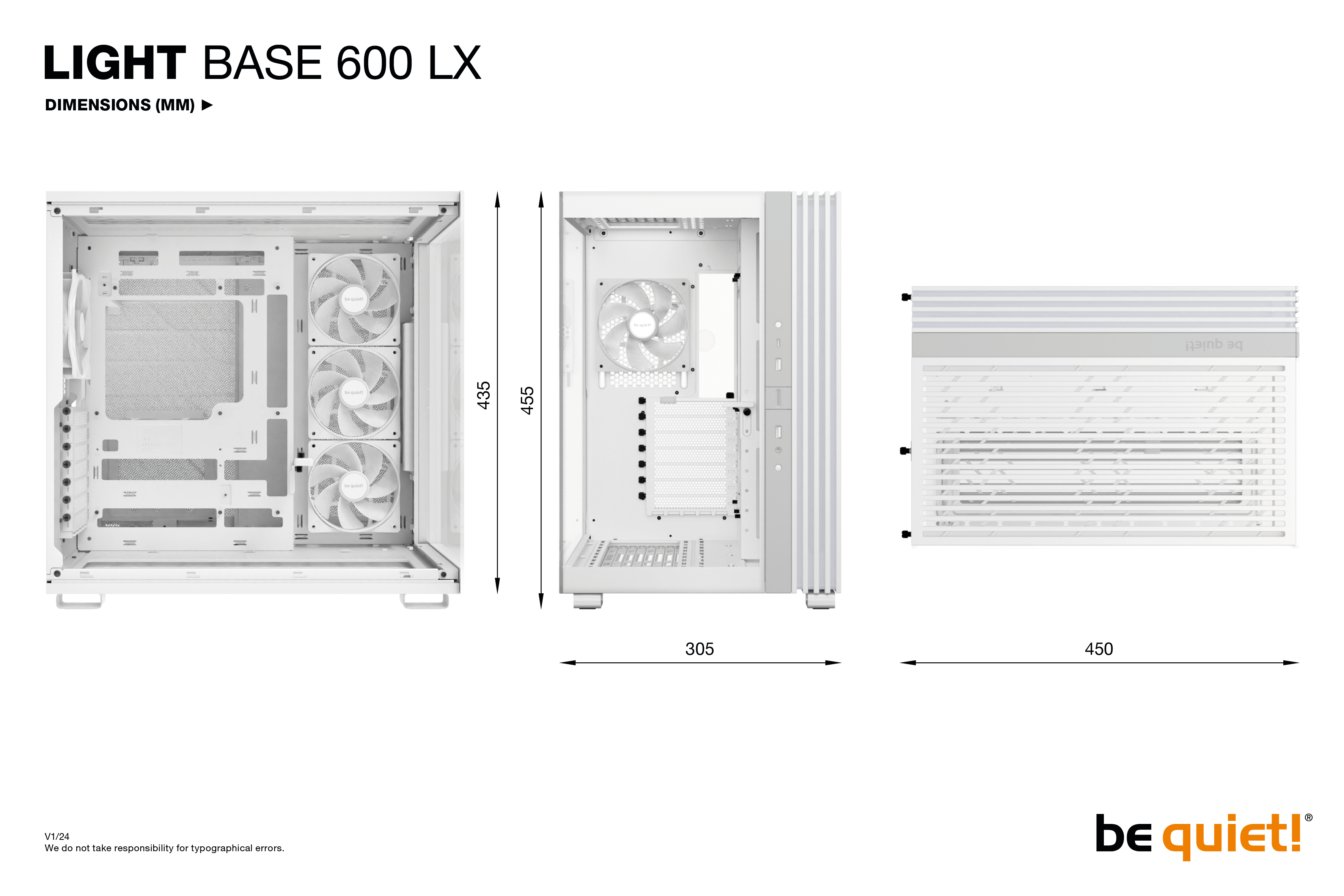 be quiet! LIGHT BASE 600 LX White Midi Tower image 10
