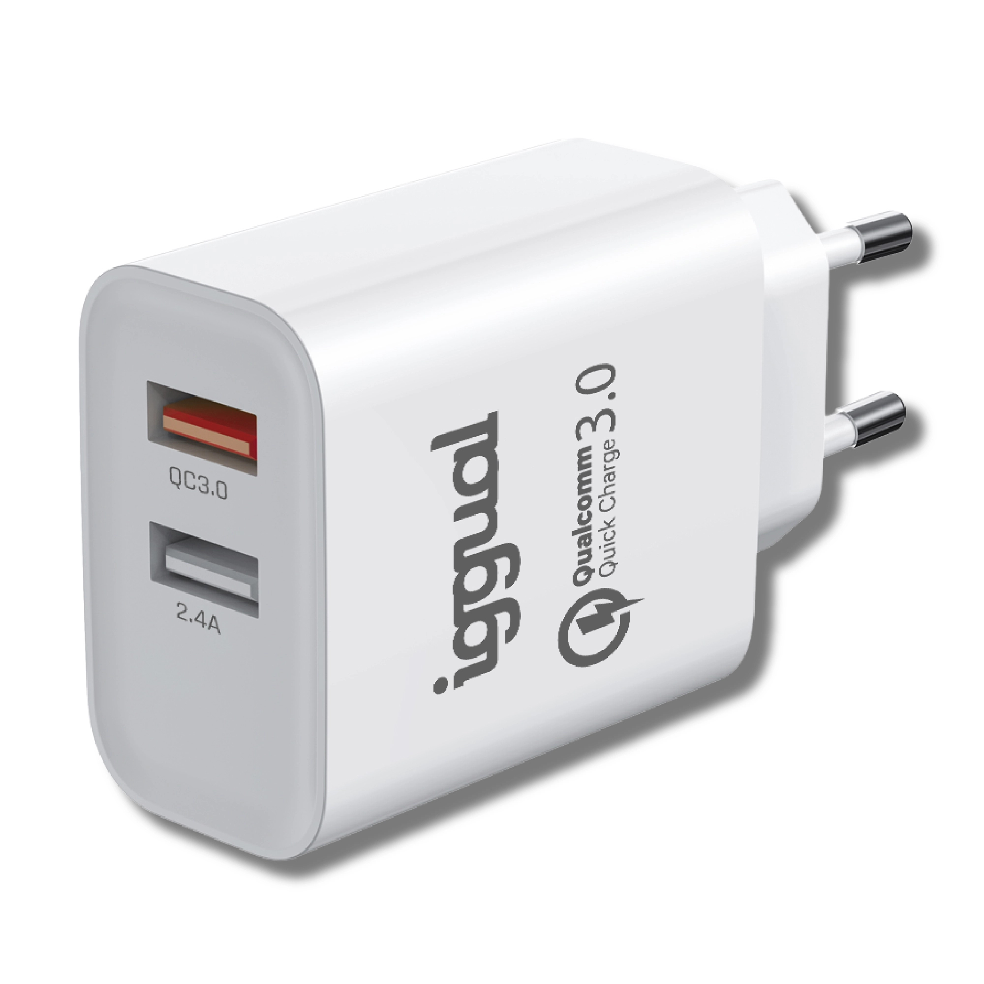 iggual IGG317389 mobile device charger Universal White AC Fast charging Indoor – image 1