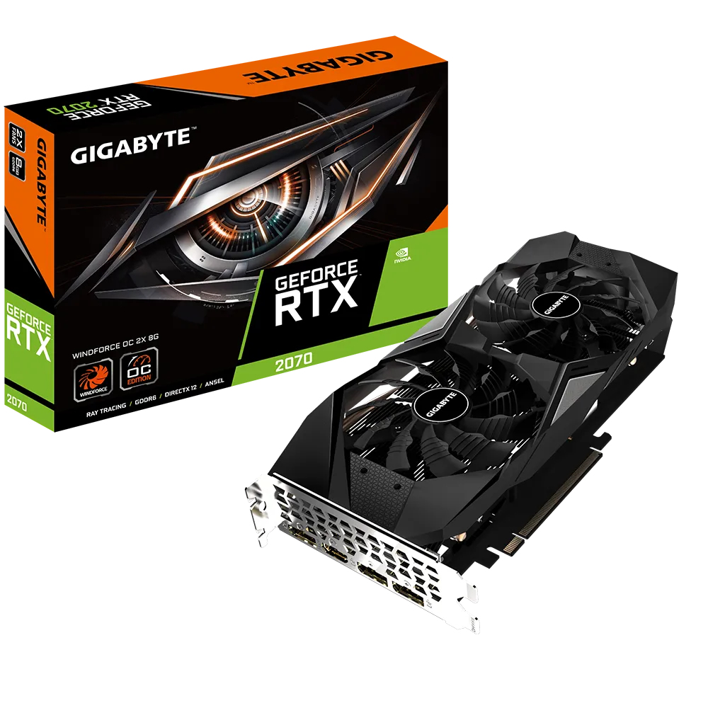 GIGABYTE GeForce RTX 2070 WINDFORCE OC 2X 8G – image 1