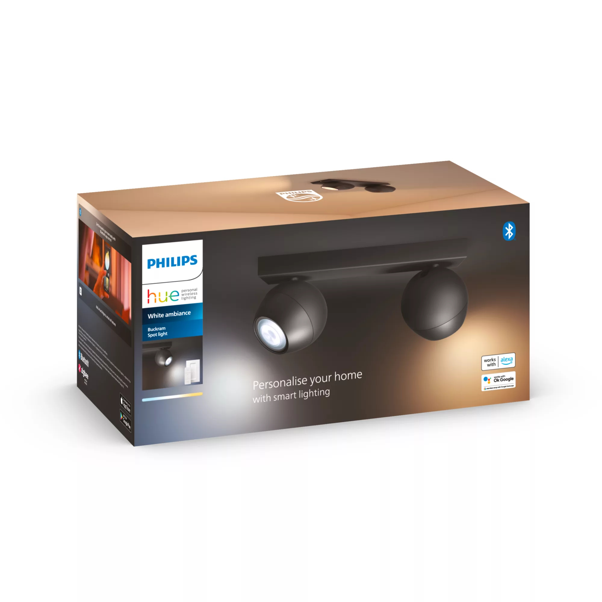 Philips by Signify Philips Hue White ambience Buckram double spotlight – image 4
