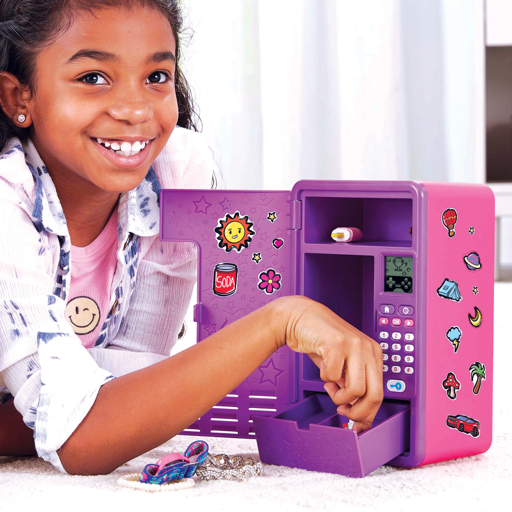 Resim VTech 80-554155 Pembe Plastik Kilitli Dolap Oyuncak