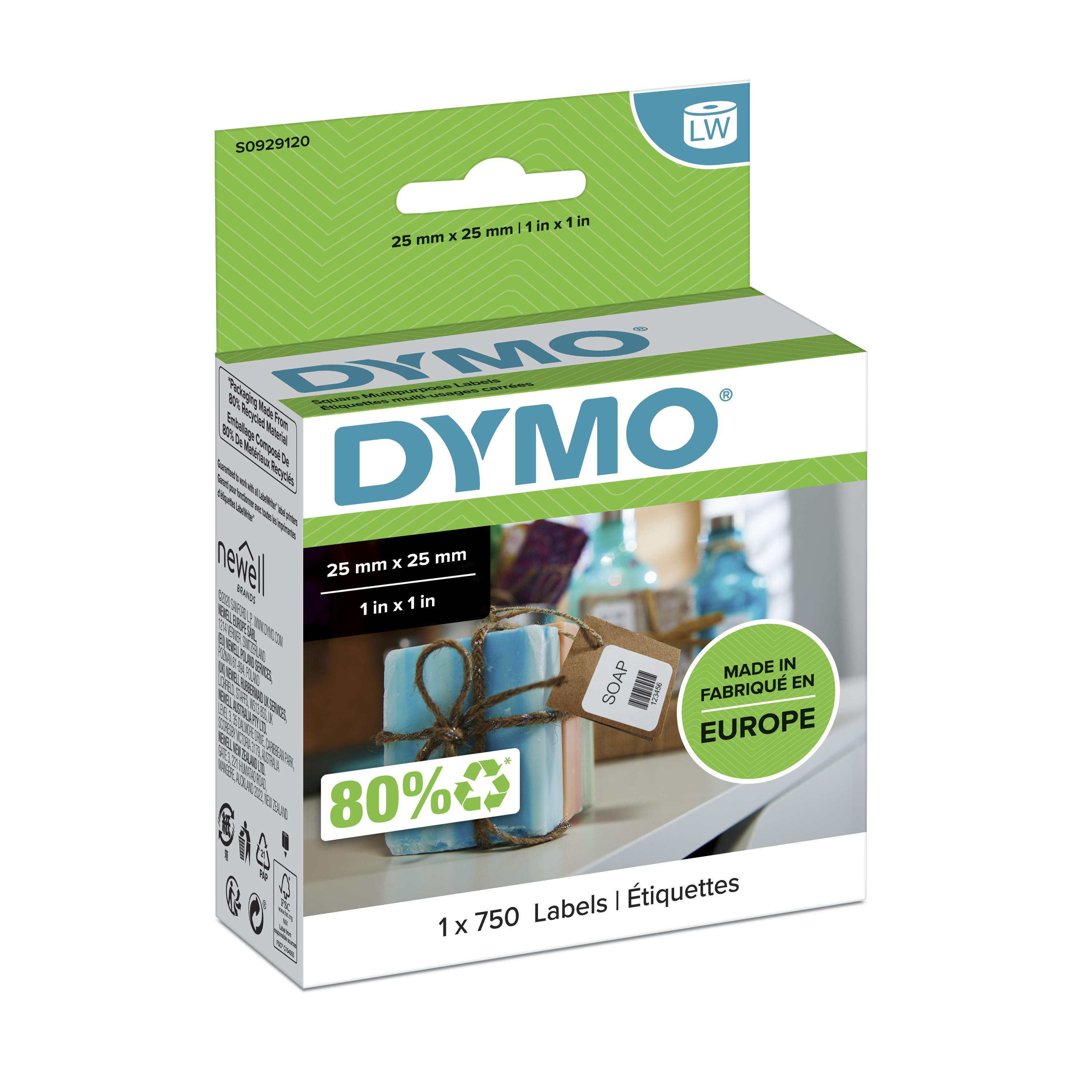 DYMO LW - Yleistarrat - 25 x 25 mm - S0929120