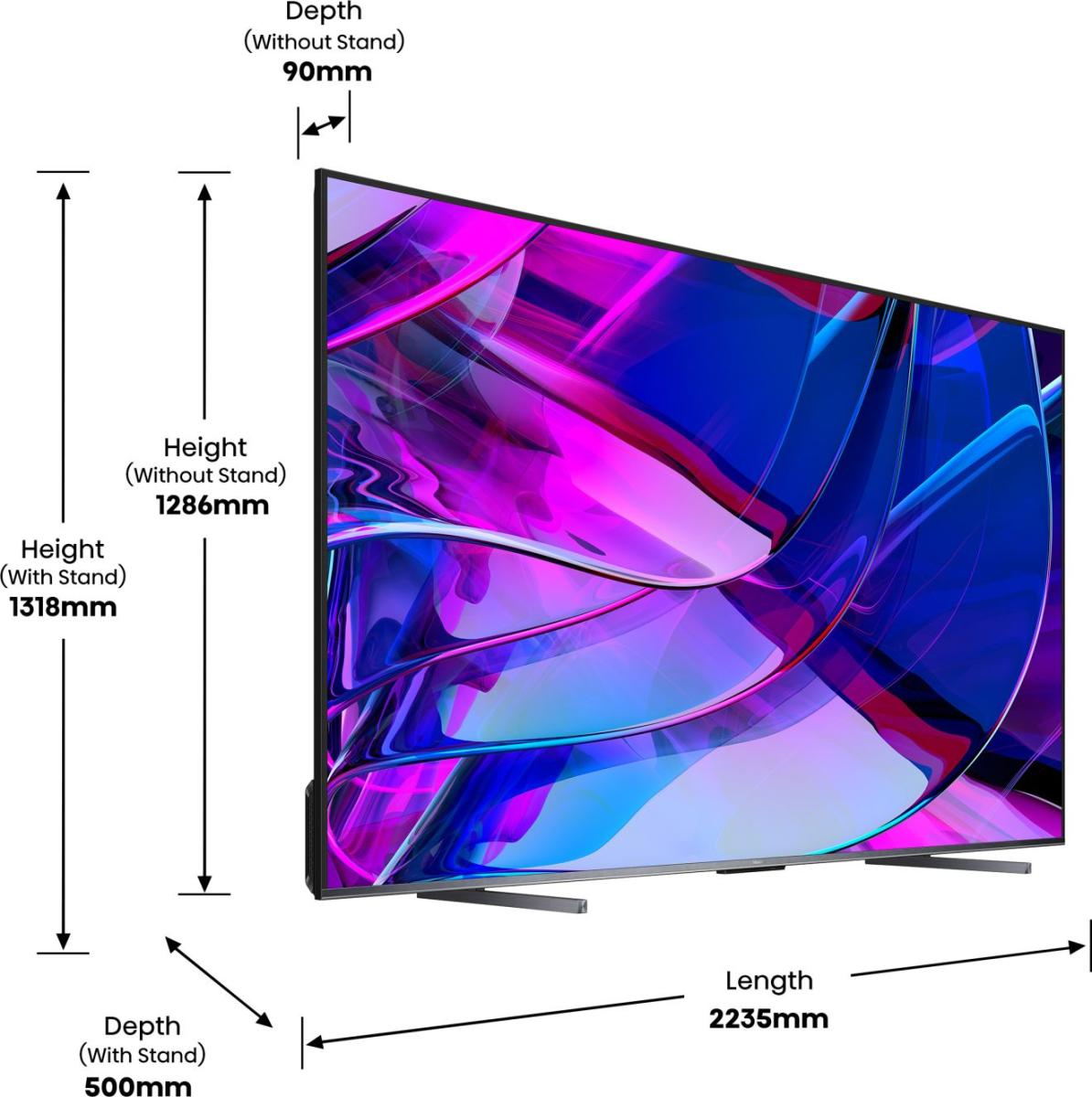 TV QLED Hisense 100U7KQ 254 cm 4K Noir — photo 7