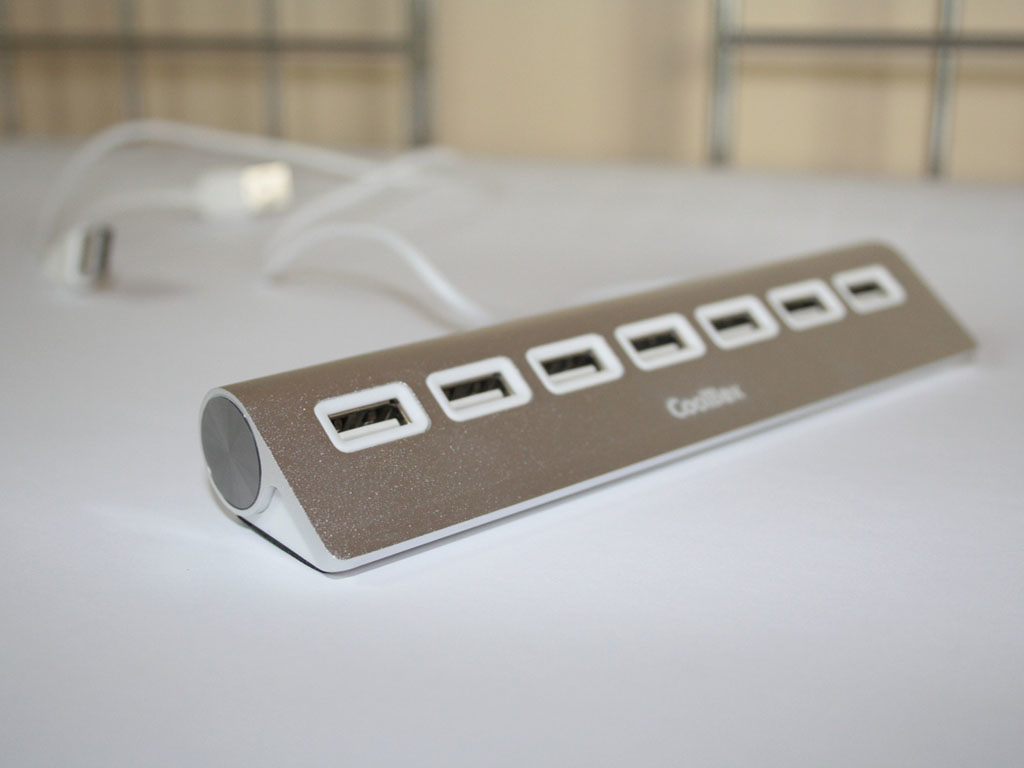 CoolBox HUBCOO7ALU2 interface hub USB 2.0 480 Mbit/s Silver