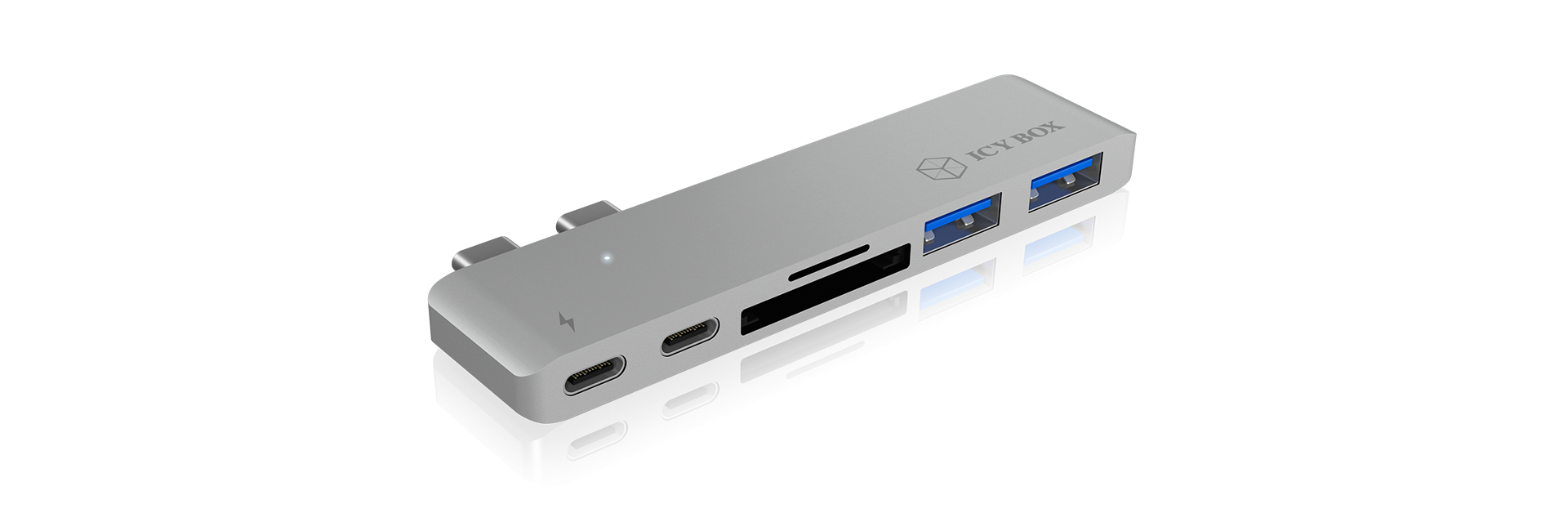 ICY BOX IB-DK4036-2C USB 3.2 Gen 1 (3.1 Gen 1) Type-C Silver