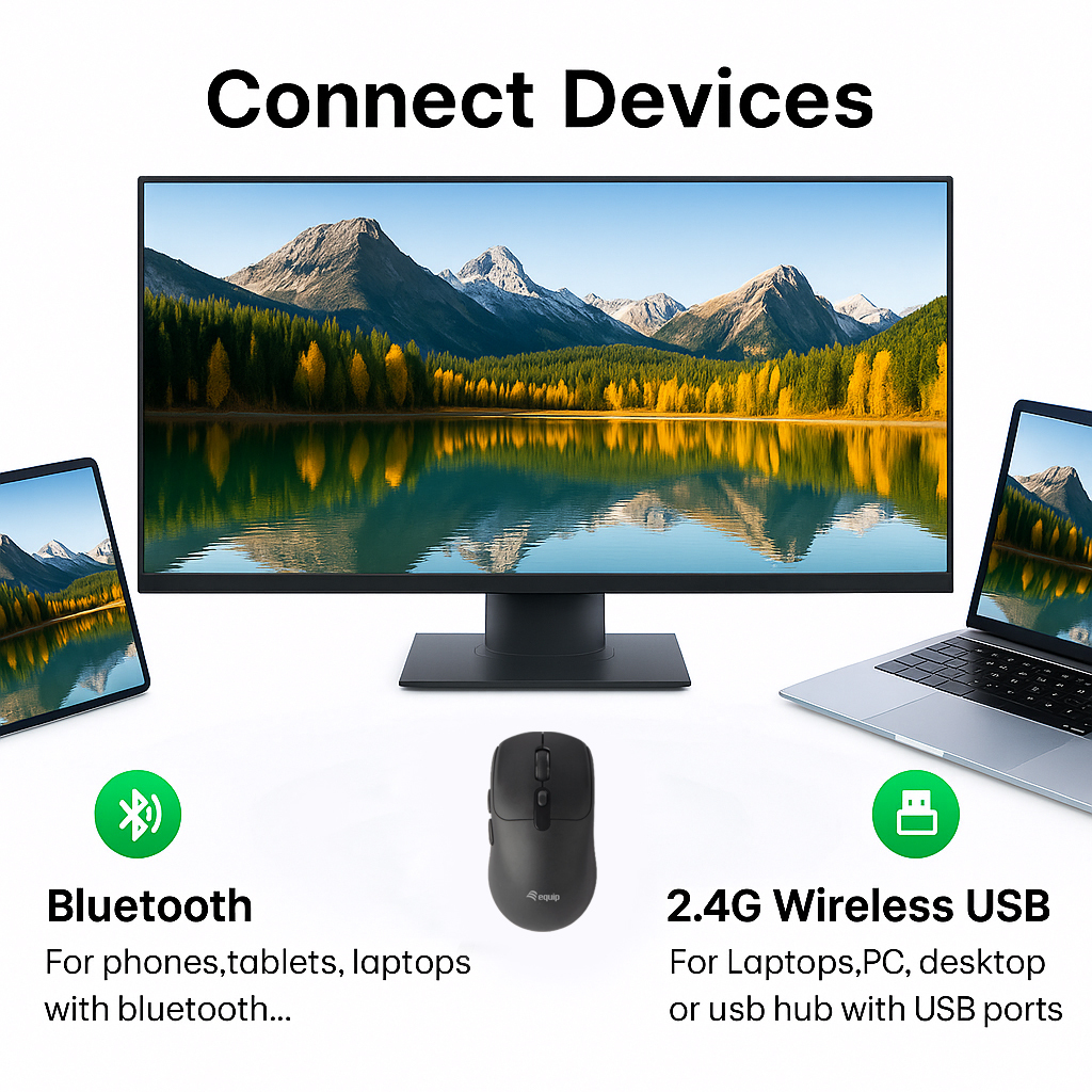 Equip 6-Button Dual Mode Wireless mouse – image 7