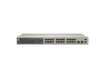 LevelOne 24 FE PoE + 2 GE Combo SFP L2 Managed Switch, 380W – image 3