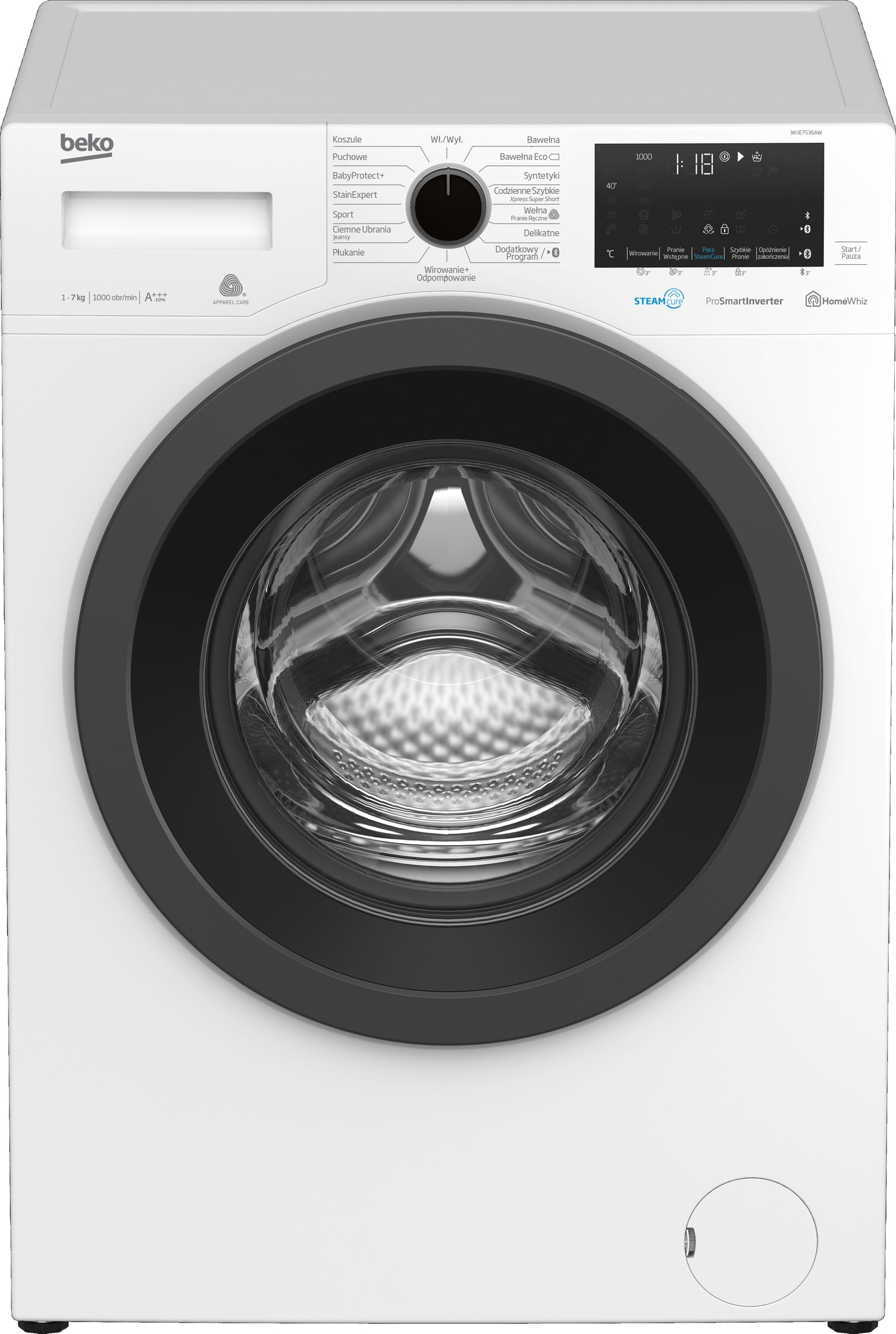 Beko WUE7536AW washing machine Front-load