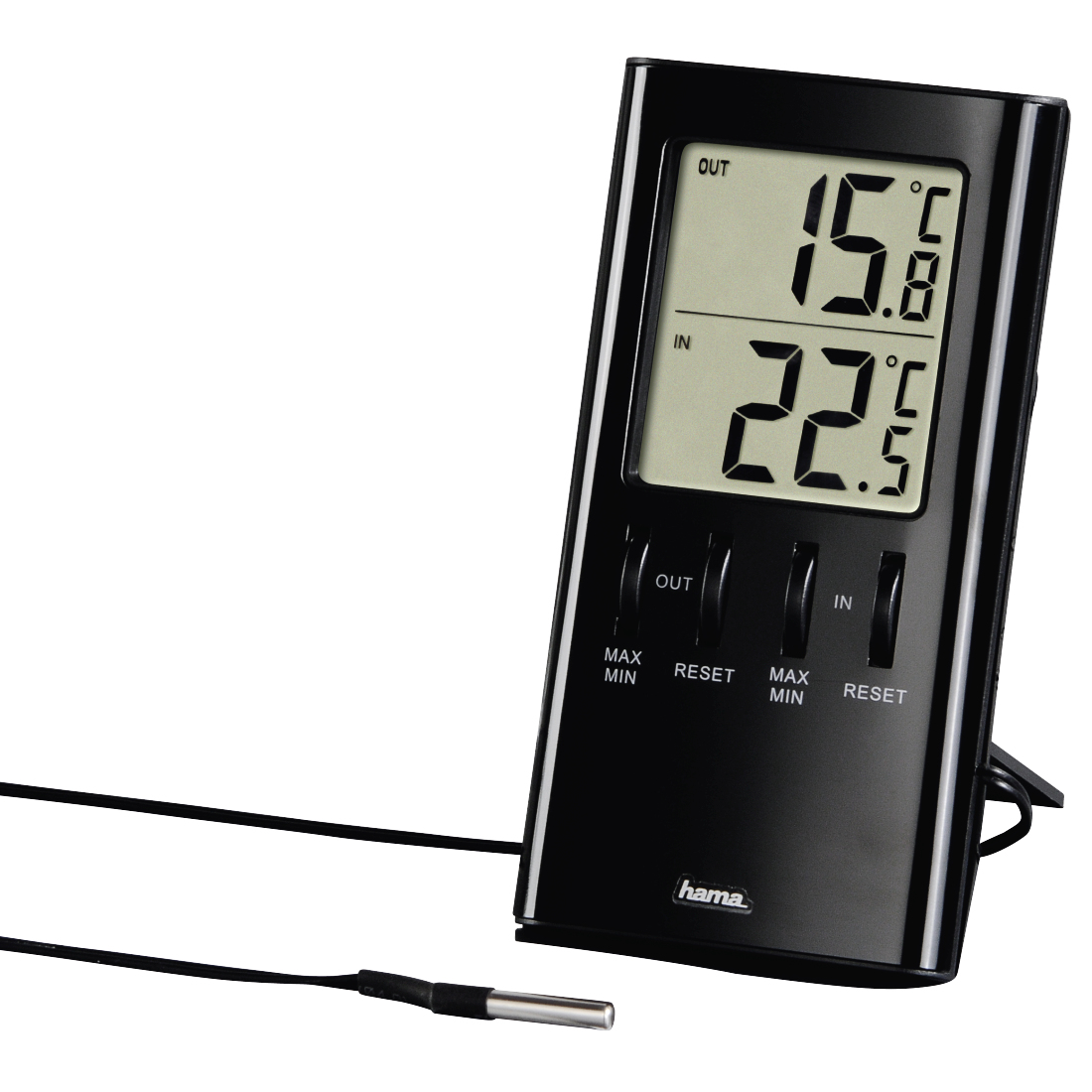 Hama T-350 Electronic environment thermometer Indoor Black – image 1
