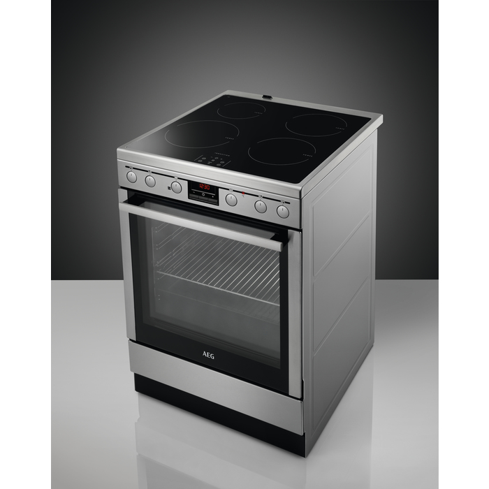 AEG CIB6643ABM Freestanding cooker Electric Zone induction hob Stainless steel – image 2