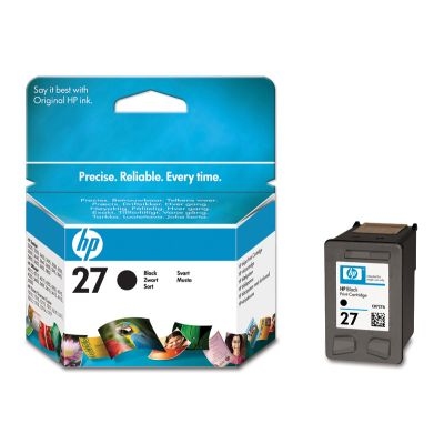 HP 27 Black Inkjet Print Cartridge, 10% Plus