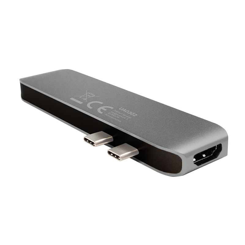 LogiLink UA0302 laptop dock/port replicator USB 3.2 Gen 1 (3.1 Gen 1) Type-C Aluminium, Black – image 4