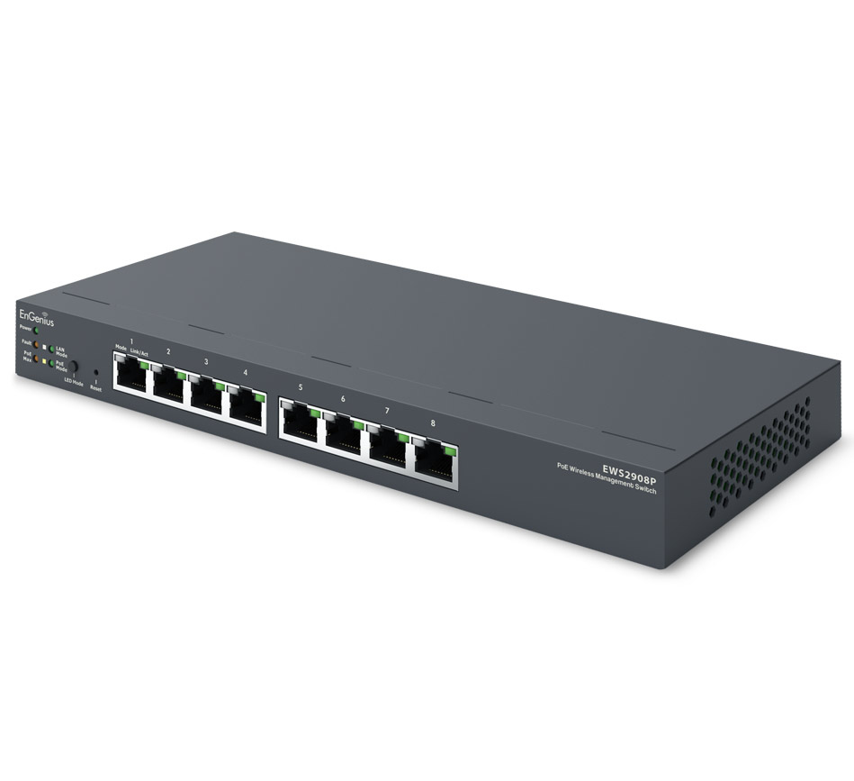 EnGenius EWS2908P Wireless Managed Smart+ switch 8-port GbE PoE.af Switch – image 2