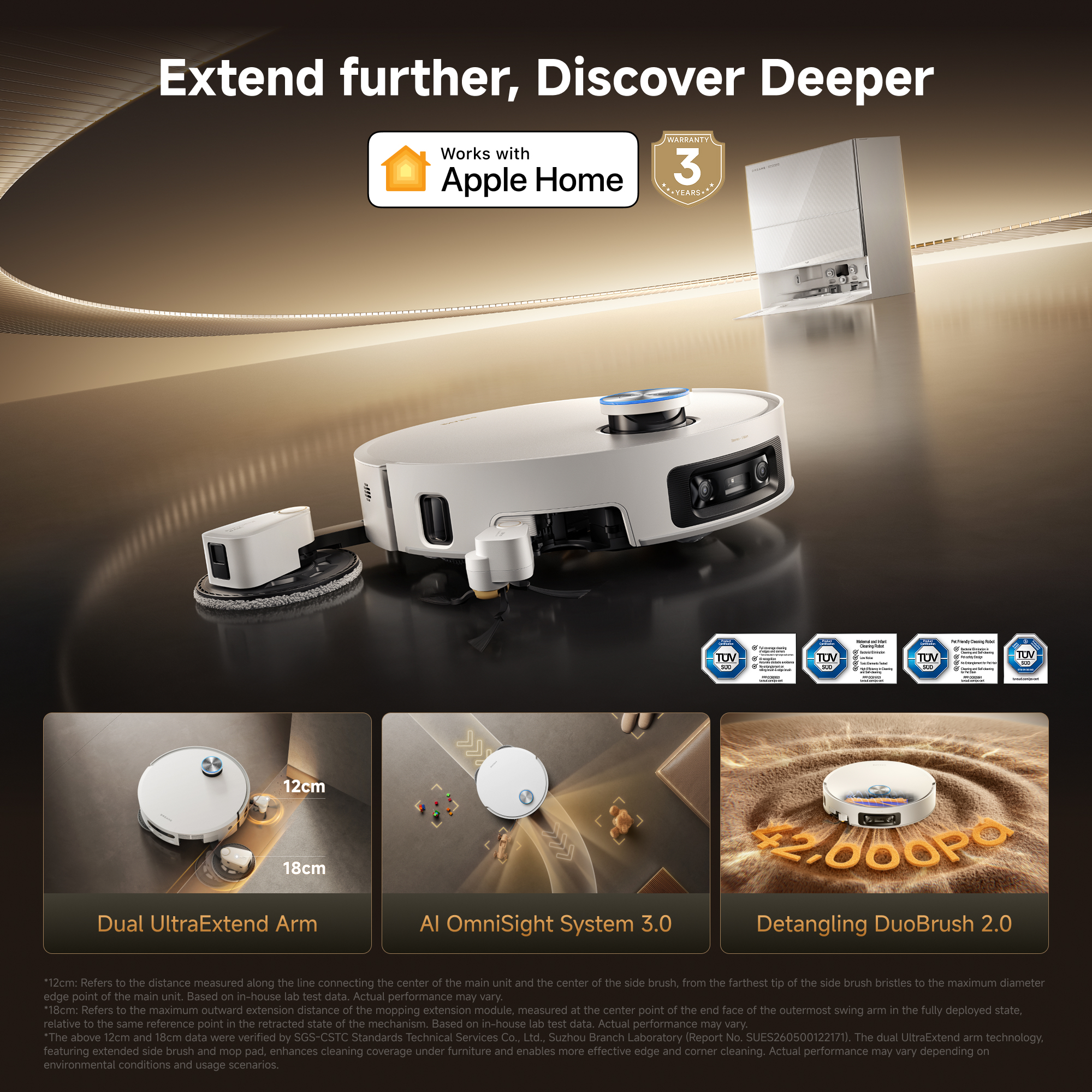 Dreame X60 Pro Ultra Complete smart robot vacuum & mop - white – image 6