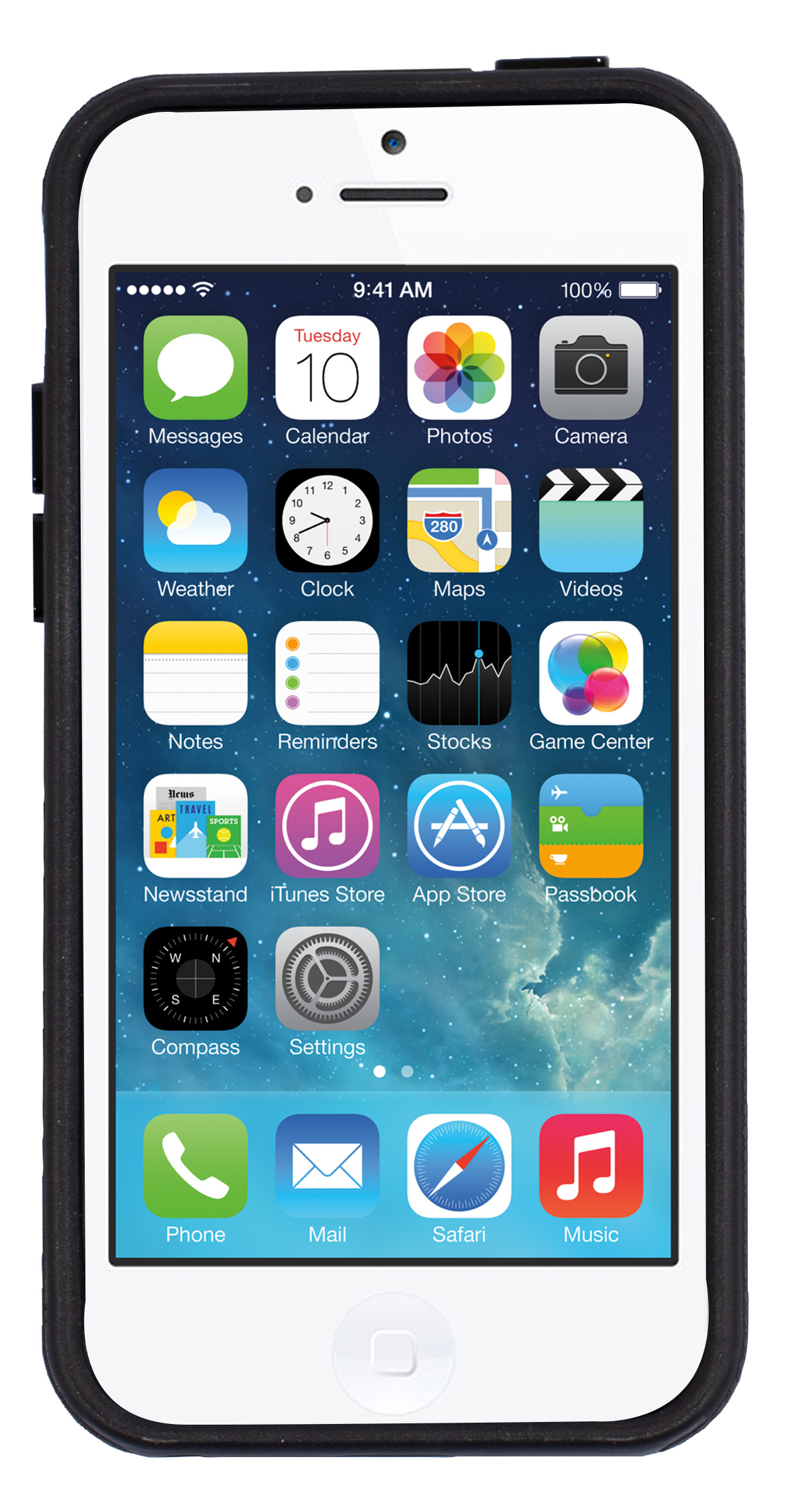 Mobiparts Rugged Tough Grip Case Apple iPhone 5, iPhone 5S, iPhone SE Black – image 2