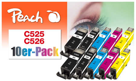 Peach 320699 ink cartridge 10 pc(s) Compatible High (XL) Yield Black, Cyan, Magenta, Yellow