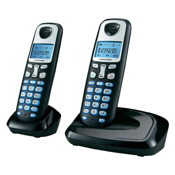 Grundig D210-DUO telephone DECT telephone Caller ID Black
