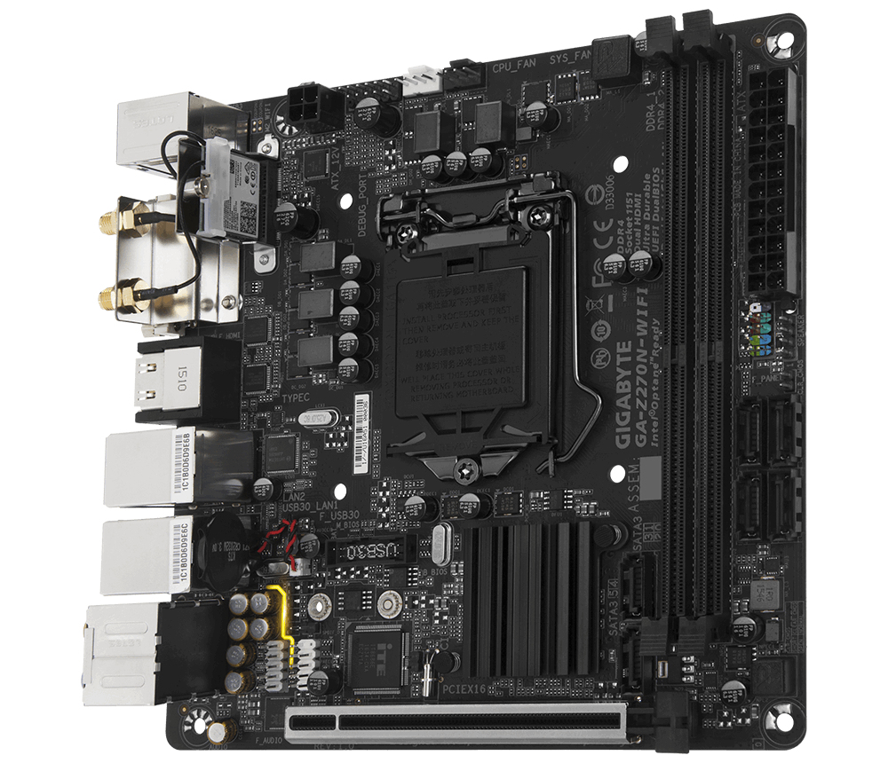 GIGABYTE GA-Z270N-WIFI motherboard Intel® Z270 LGA 1151 (Socket H4) mini ITX