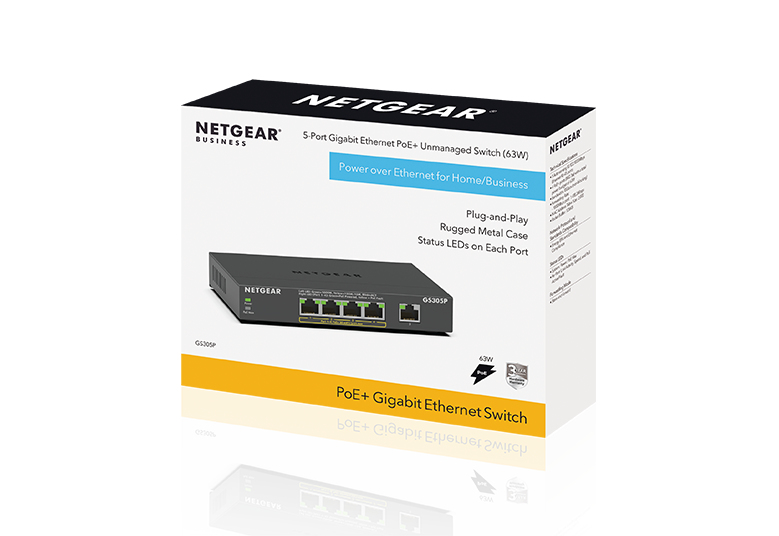 NETGEAR GS305P-200AUS network switch Unmanaged Gigabit Ethernet (10/100/1000) Power over Ethernet (PoE) Black – image 2