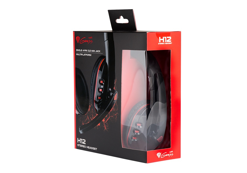 GENESIS H12 Headset Wired Head-band Gaming Black, Red – image 2