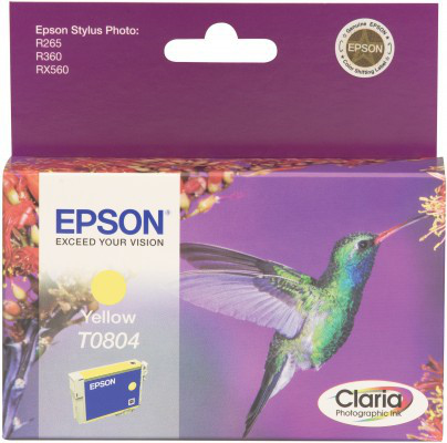 Epson Hummingbird Singlepack Yellow T0804 Claria Photographic Ink – image 2